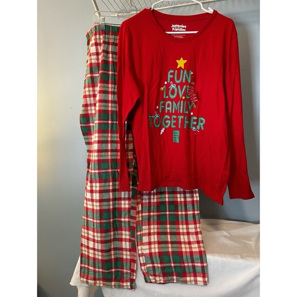 NWT JAMMIES FOR YOUR FAMILIES Fun Love Family Together 2 PIECE SET women’s XL - Picture 1 of 9